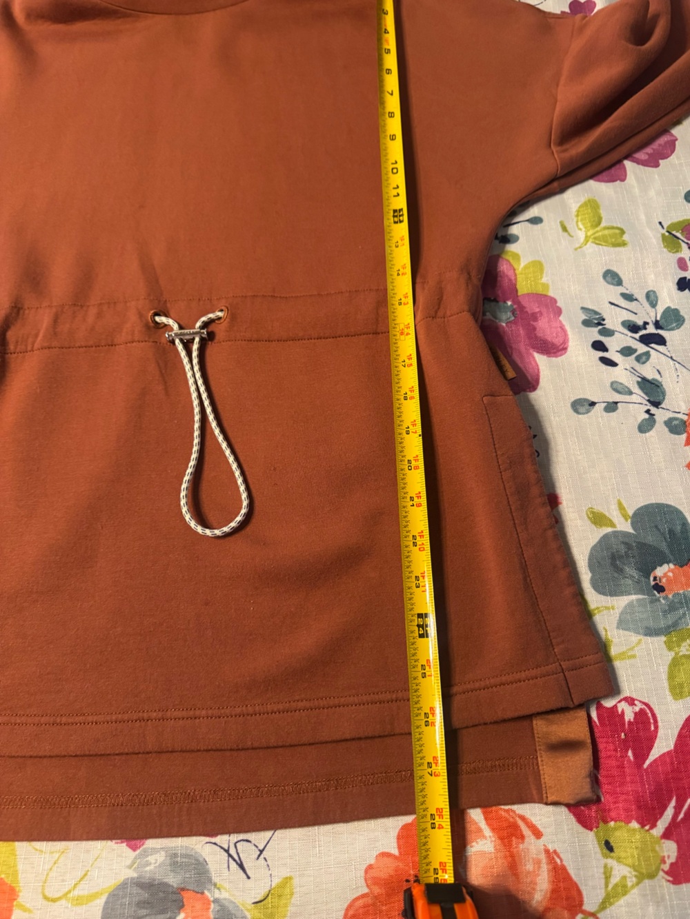 Varley Freya Sweat Pullover Womens S Rust Brown Doublesoft Funnel Neck Lounge C2 - Picture 8 of 12